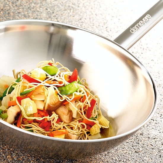 Tigaie wok, inox, 7-Ply, 26cm/2L, "Apollo" - Demeyere