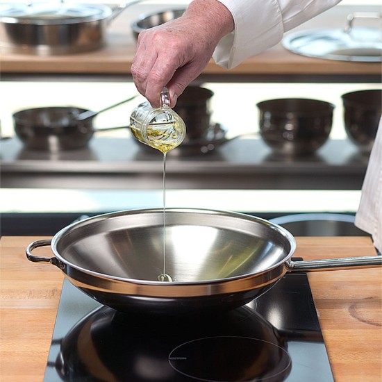 Tigaie wok, 7-Ply, inox, 32 cm/3,5L, "Apollo" - Demeyere
