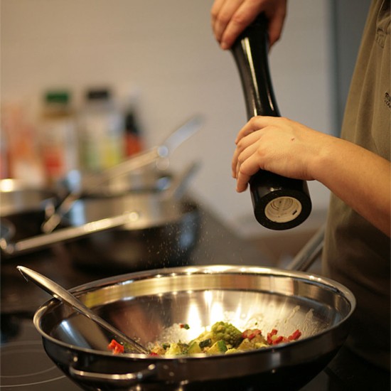 Tigaie wok, 7-Ply, inox, 32 cm/3,5L, "Apollo" - Demeyere