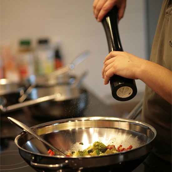 Tigaie wok, inox, 7-Ply, 32 cm/5,5L, "Apollo" - Demeyere