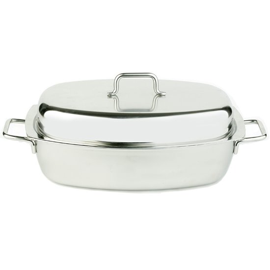 Tava ovala cu capac 7-ply,  40 x 24 cm "Apollo", inox - Demeyere