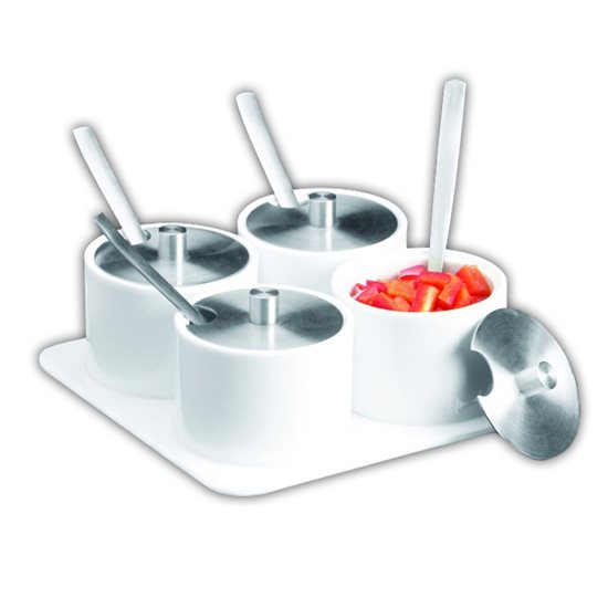 Set 4 boluri cu capac - Steel-Function