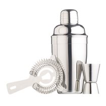 Set 3 piese preparare cocktail, inox - Kitchen Craft