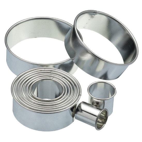 Set 11 cuttere rotunde, margine dreapta, metal - Kitchen Craft