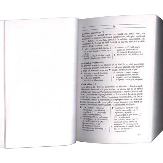 Dictionar alimente si preparate culinare - Editura ALL