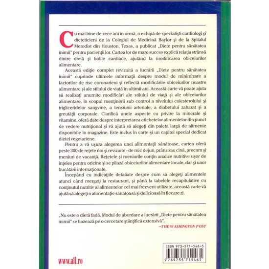 Diete pentru sanatatea inimii - Editura ALL