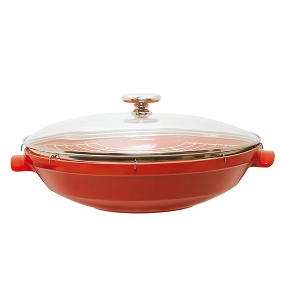 Wok 36cm/5L, capac si gratar  - Emile Henry