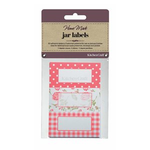 Set 30 etichete pentru borcane, roz - Kitchen Craft