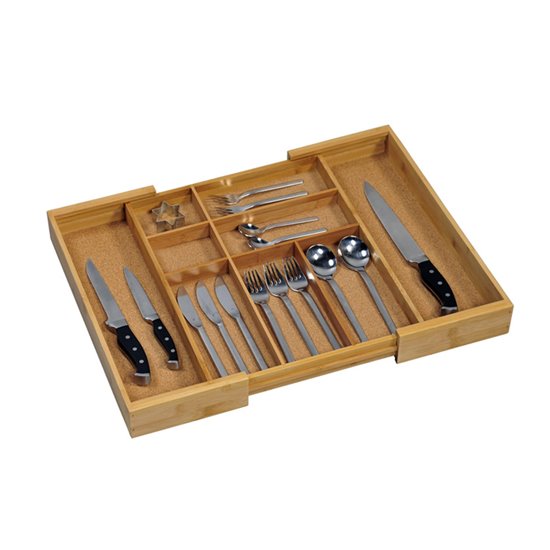 Tava extensibila pentru tacamuri, 35-58 cm, bambus - Kesper