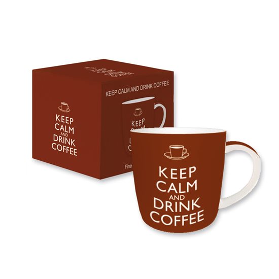 Cana portelan 350 ml "Keep calm and drink coffee" - Nuova R2S