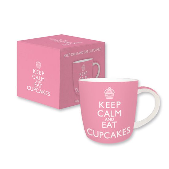 Cana portelan 350 ml "Keep calm and eat cupcakes" - Nuova R2S