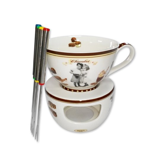 Set fondue "Vintage Chocolate" 6 piese - Nuova R2S