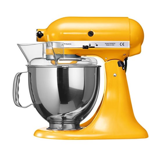 Mixer cu bol 4.8L, Artisan, Model 150, Yellow Pepper - KitchenAid