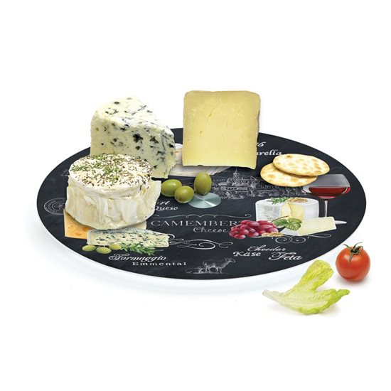 Platou rotativ servire branza 32 cm "World of Cheese" - Nuova R2S