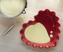 Tava inima, ceramica, 33x29cm, Burgundy - Emile Henry