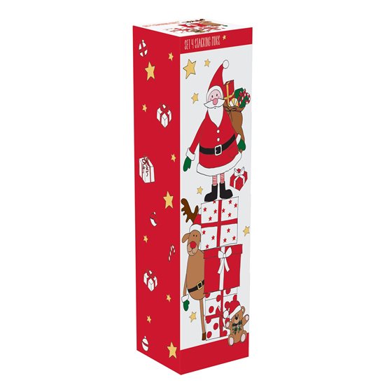 Set 4 cani portelan, 275ml, "Santa and Friends - Presents" - Nuova R2S