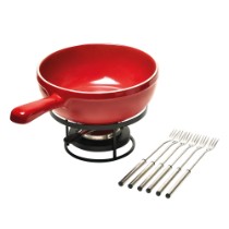 Set Fondue 24 cm/2,4L, Burgundy - Emile Henry