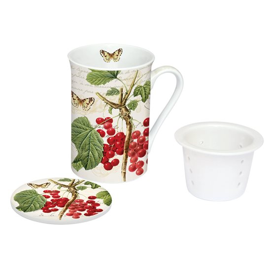 Cana cu capac si infuzor 250 ml, Cherry - Nuova R2S
