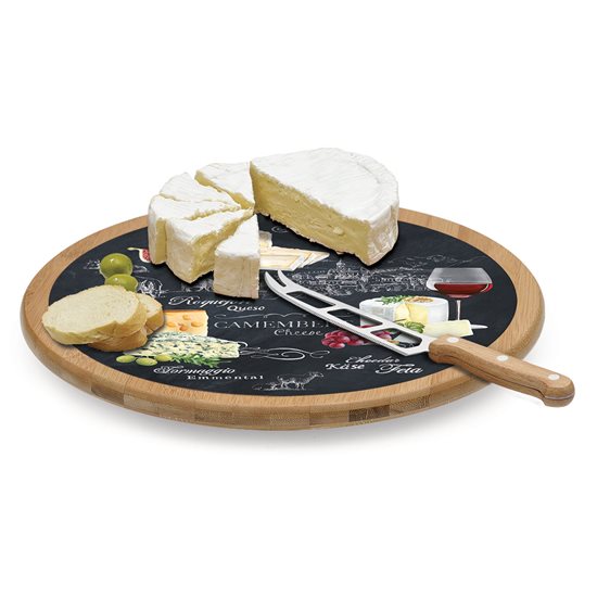 Set servire branzeturi 2 piese, 32cm, "World of cheese" - Nuova R2S