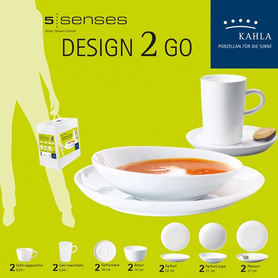 Set vesela servire 14 piese, 2 Go - Kahla