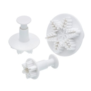 Set decorare fondant, fulgi de zapada, plastic  - Kitchen Craft