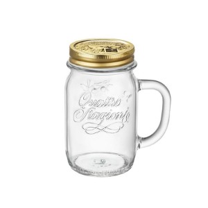 Borcan cu maner, sticla, 415ml, "Quattro Stagioni" - Bormioli Rocco