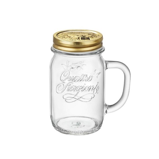 Borcan cu maner, sticla, 415ml, "Quattro Stagioni" - Bormioli Rocco