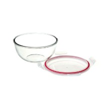 Set 2 caserole, sticla, 1L/2L, Roz - Glasslock