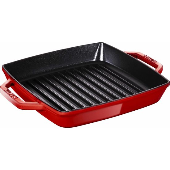 Tigaie grill patrata 33 cm, Cherry - Staub