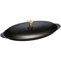 Vas oval fonta cu capac, 31cm/0,7L, Black - Staub