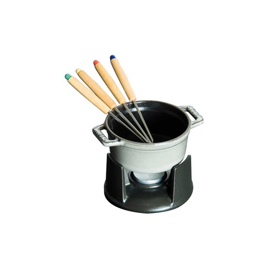 Set Mini-Fondue 7 piese/0,25 l, Graphite Grey - Staub