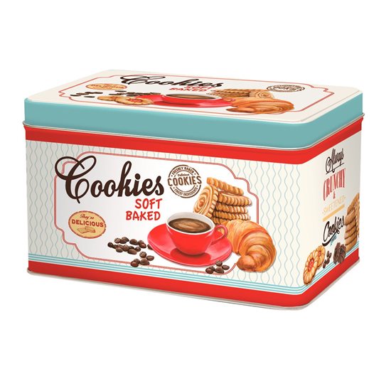 Cutie metalica pentru biscuiti "Cookies" 22 x 14 x 13 cm - Nuova R2S