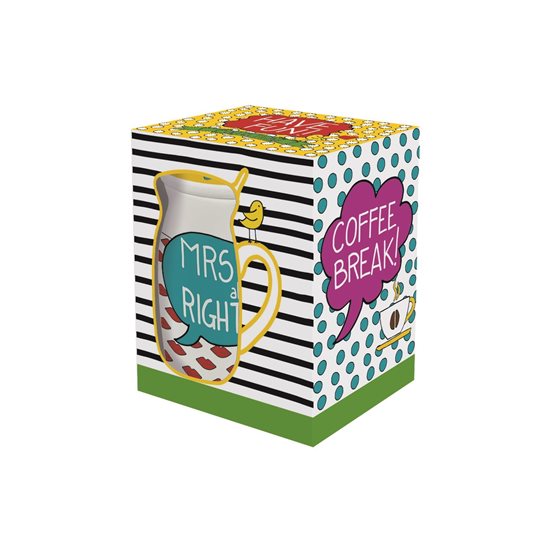 Cana cu capac si lingura 300 ml "MRS always right" - Nuova R2S