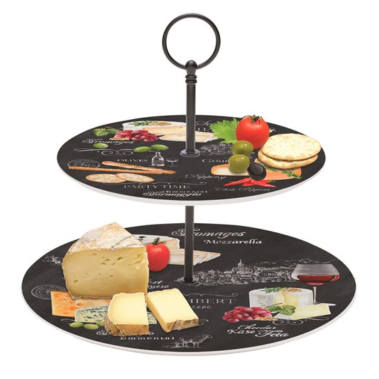 Set 2 platouri etajate "World of cheese" 21,5-27,5 cm - Nuova R2S