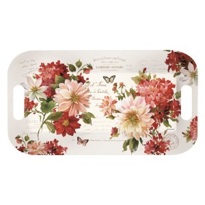 Tava servire 40 x 21 cm, design floral carte postala - Nuova R2S