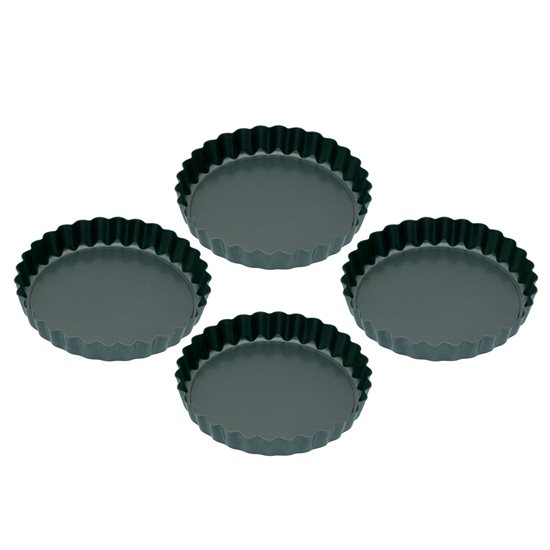 Set 4 forme pentru mini-tarte, otel, 10 cm - Kitchen Craft