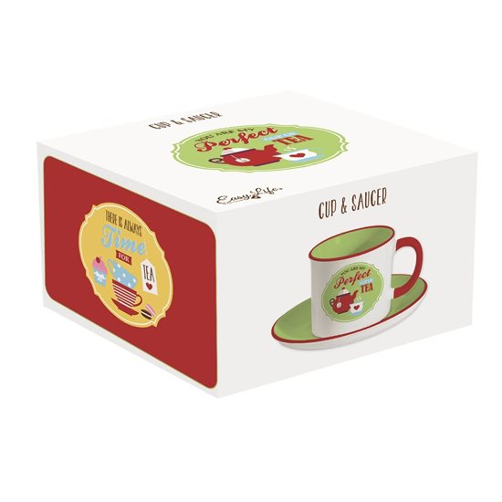 Set cana si farfurie 225 ml "All you need is love and Tea" - Nuova R2S