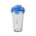 Shaker cocktail, sticla, 450 ml, Albastru - Glasslock