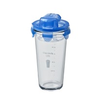 Shaker cocktail, sticla, 450 ml, Albastru - Glasslock