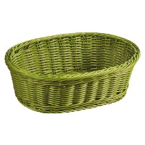 Cos oval pentru paine 29,5 x 23 cm, plastic, Verde - Kesper