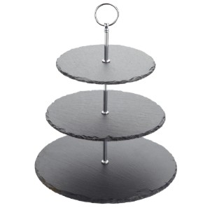 Platou cu 3 niveluri, ardezie, 28,5 x 34, 5 cm - Artesa