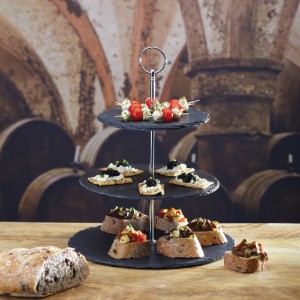 Platou 3 niveluri, ardezie, 28,5 x 34, 5 cm, "Artesa" - Kitchen Craft