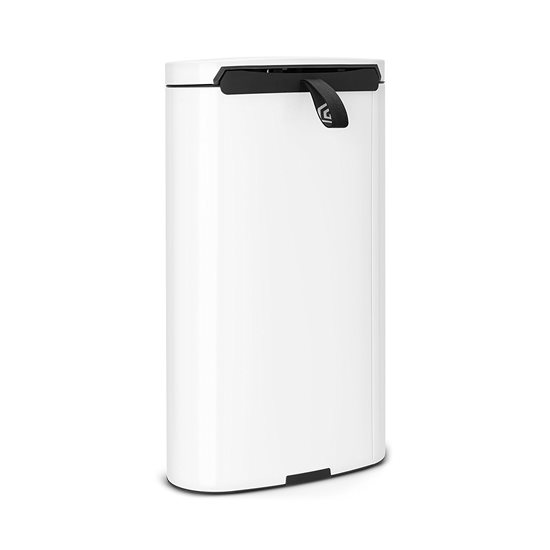 Cos de gunoi cu pedala Flatblack Plus, 30 L, White - Brabantia