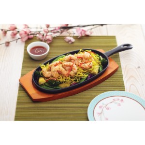 Plita fonta, cu suport din lemn - Kitchen Craft