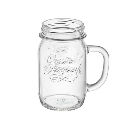 Borcan cu maner, sticla, 415ml, "Quattro Stagioni" - Bormioli Rocco