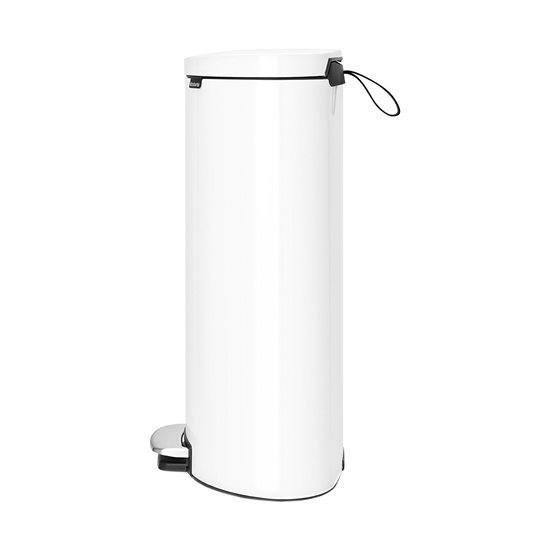 Cos de gunoi cu pedala Flatblack Plus, 30 L, White - Brabantia