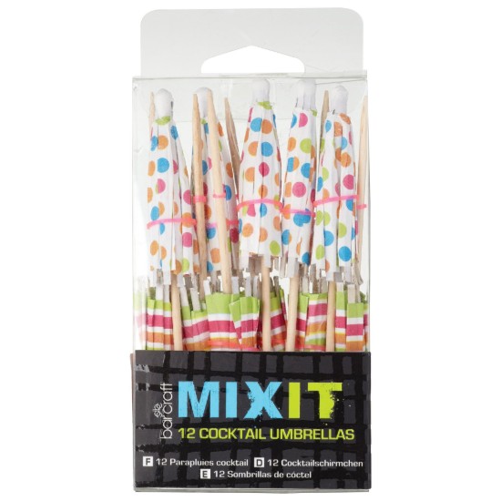 Set 12 umbrelute cocktail, "Bar Craft" - Kitchen Craft