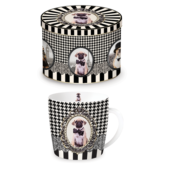 Cana "Pug" din portelan 350ml - Nuova R2S