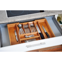 Tava extensibila pentru tacamuri, 35-58 cm, bambus - Kesper