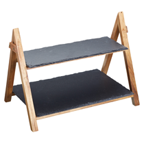 Platou servire 2 nivele, 40 x 30 cm, ardezie - Kitchen Craft
